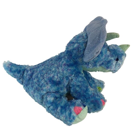 Wild Republic Sweet n Sassy Triceratops Plush Blue 12" Sparkle Stuffed Animal - Picture 2 of 9